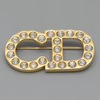 Dior CD Crystal Brooch Gold