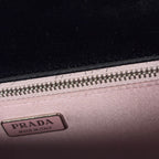 Prada Logo Chain Shoulder Bag Sequin 2-Way Satin Nero — view 6