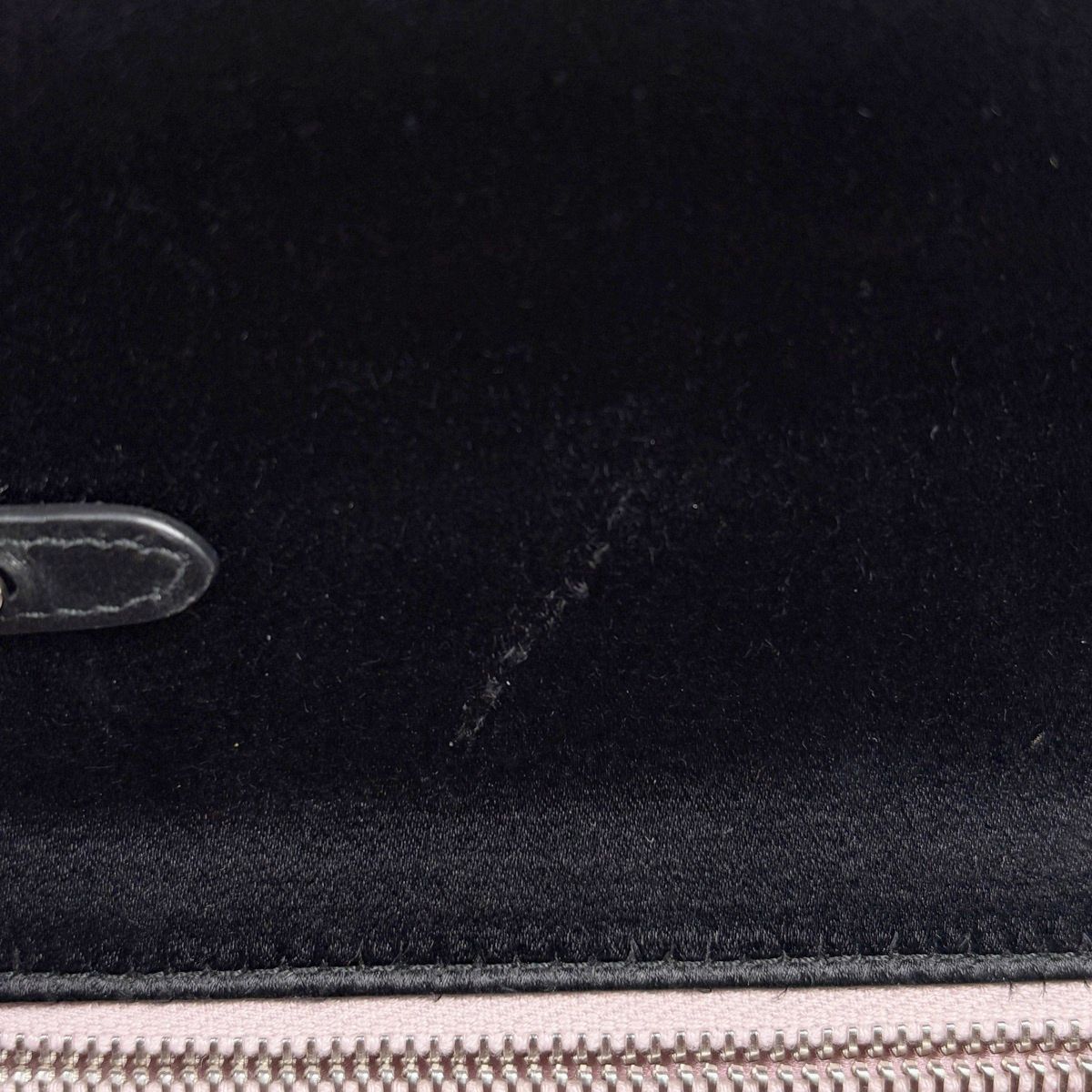 Prada Logo Chain Shoulder Bag Sequin 2-Way Satin Nero — view 5