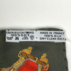 Hermes Petit Carre Musee Museum Scarf Silk Red Green Multicolor — view 2