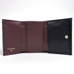 Chanel CC Logo Trifold Wallet Caviar Leather Black — view 6