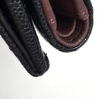 Chanel CC Logo Trifold Wallet Caviar Leather Black — view 3