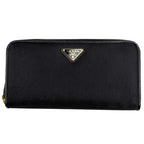 Prada Zip Around Wallet Nylon Nero