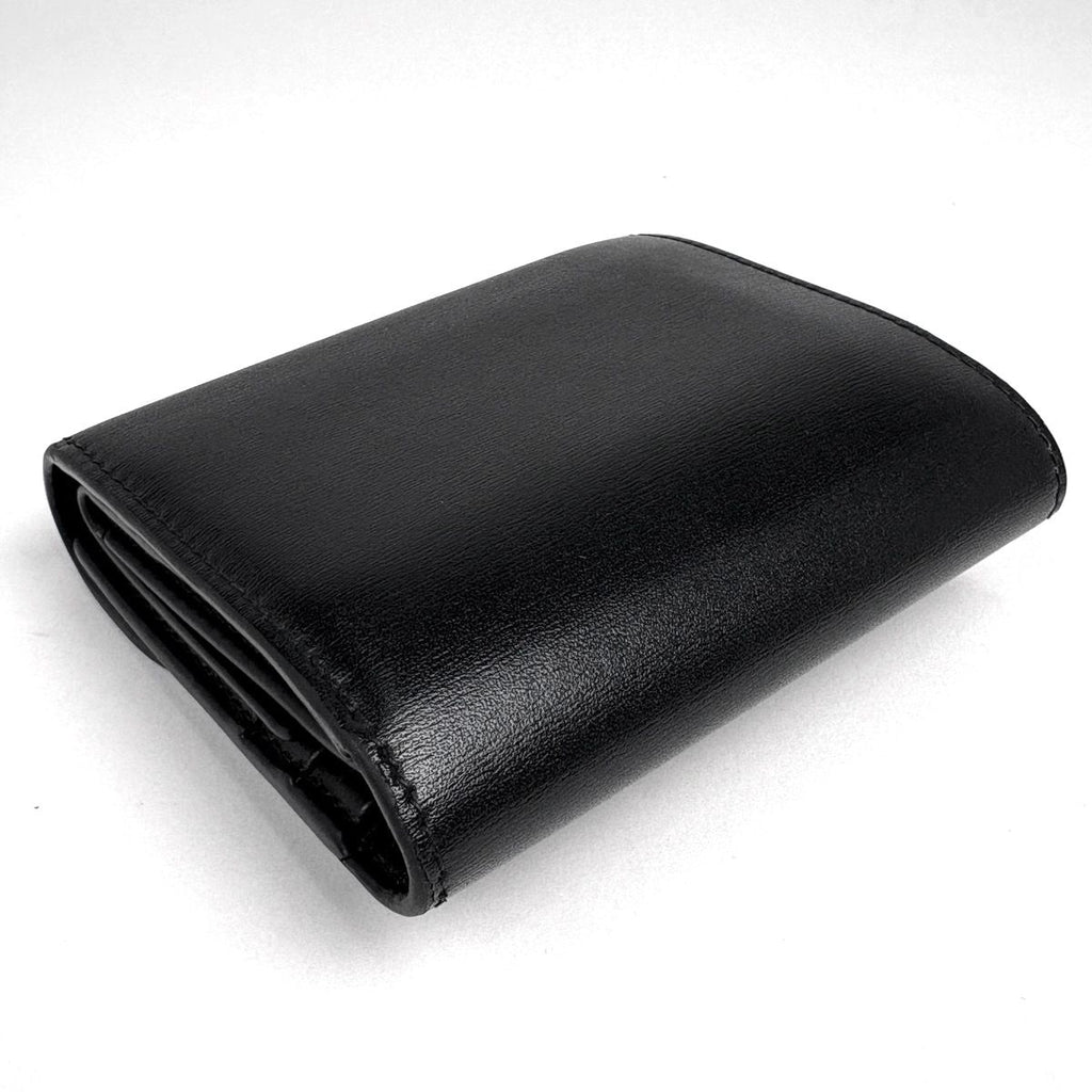 Celine Triomphe Trifold Wallet Leather Black — view 2