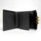 Celine Triomphe Trifold Wallet Leather Black — view 8