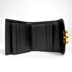 Celine Triomphe Trifold Wallet Leather Black — view 9