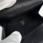 Celine Triomphe Trifold Wallet Leather Black — view 7