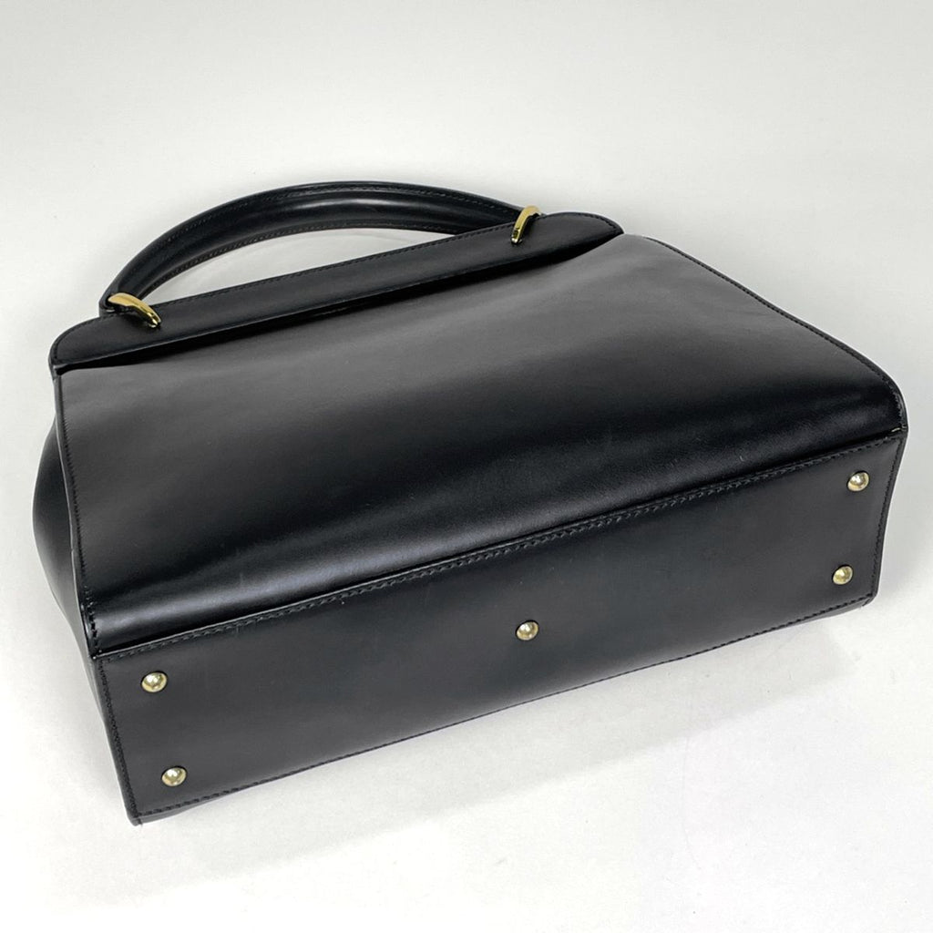 Gucci Logo Handbag Leather Black — view 2