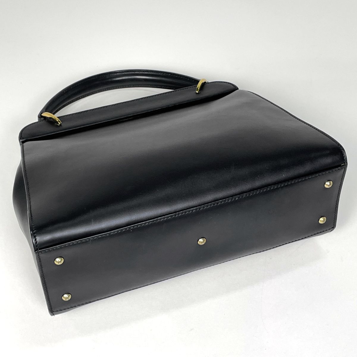Gucci Logo Handbag Leather Black — view 2
