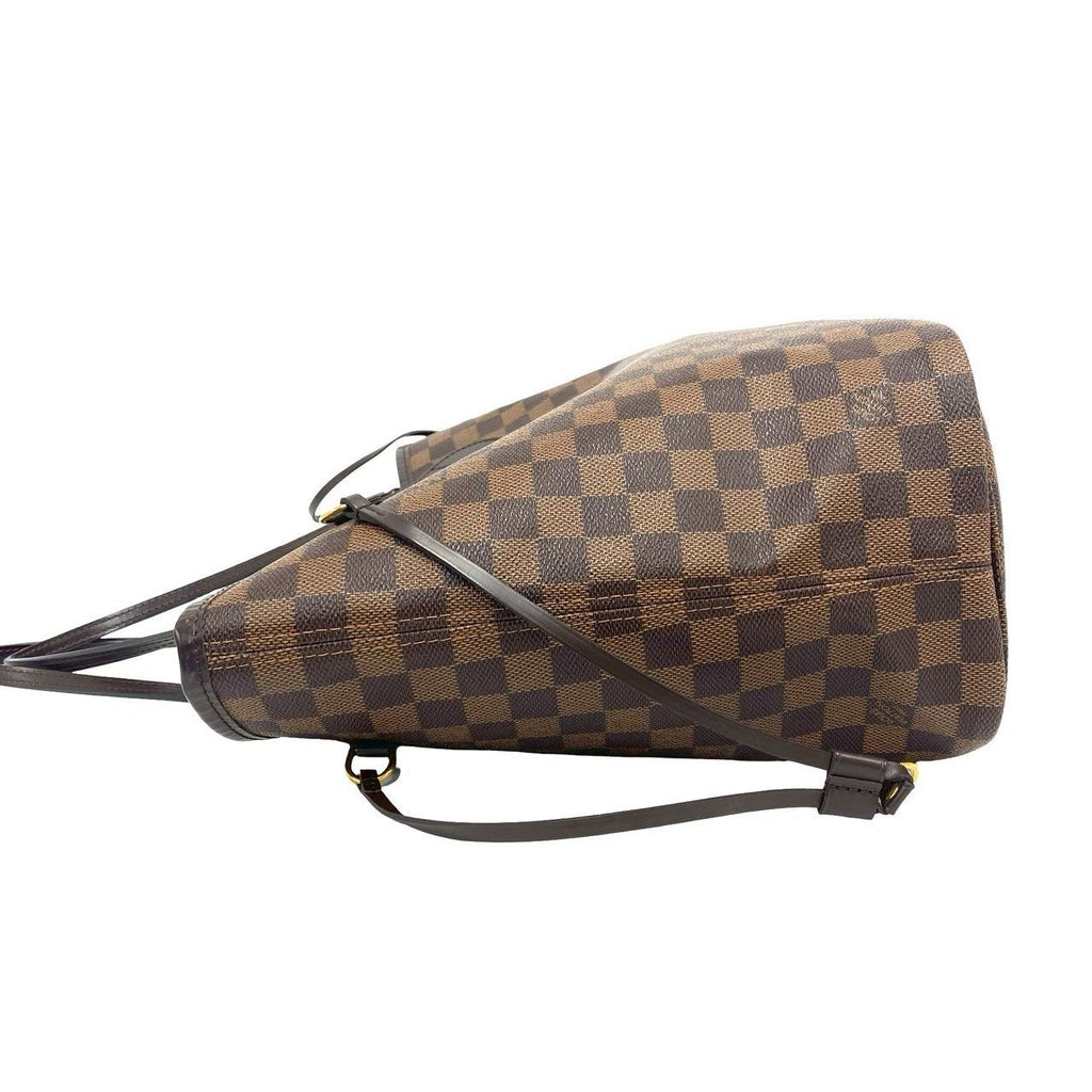 Louis Vuitton Neverfull MM Damier Leather Tote Brown — view 5