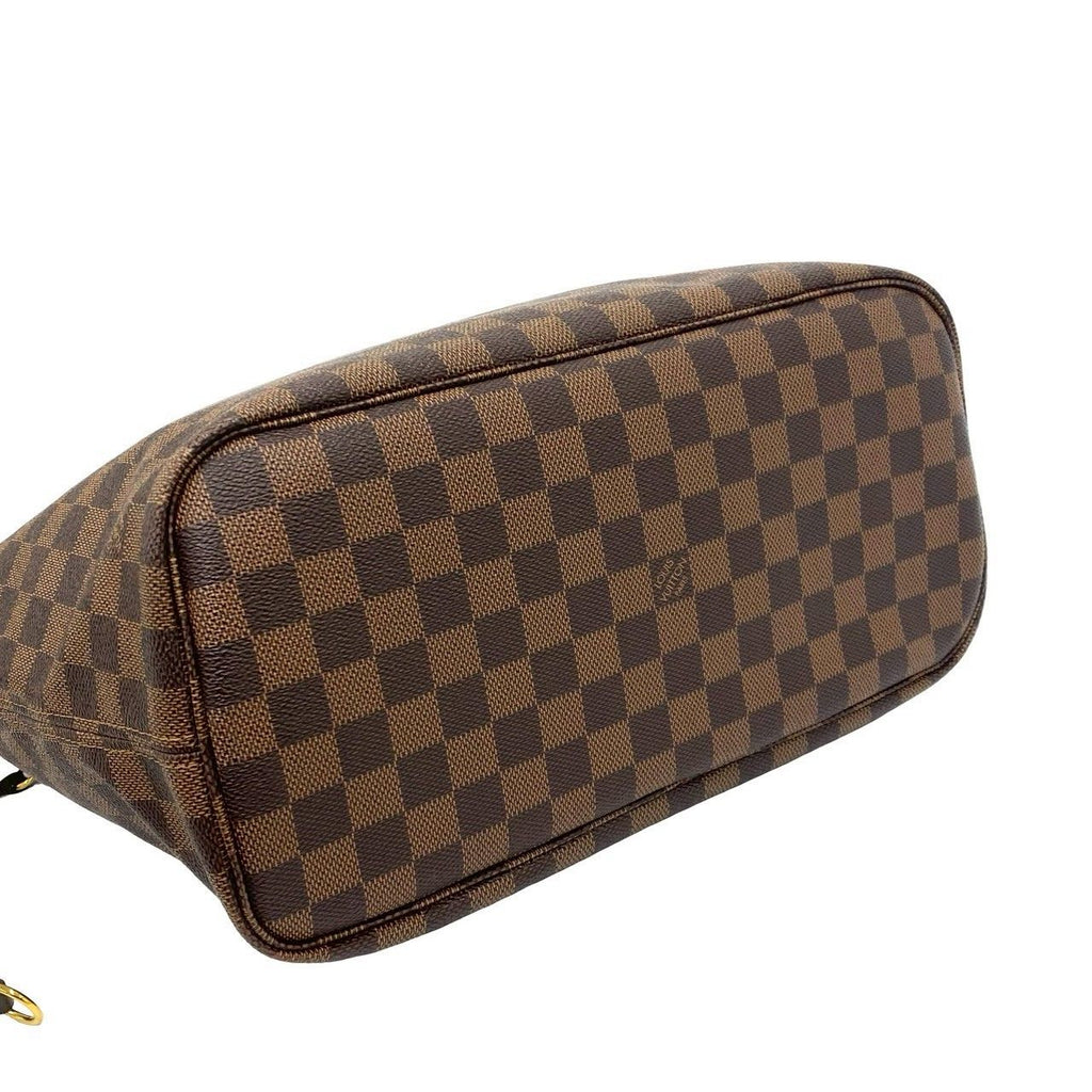Louis Vuitton Neverfull MM Damier Leather Tote Brown — view 7
