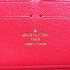 Louis Vuitton Zippy Wallet Retiro Monogram Cerise Leather Brown Red Round Gold — view 4