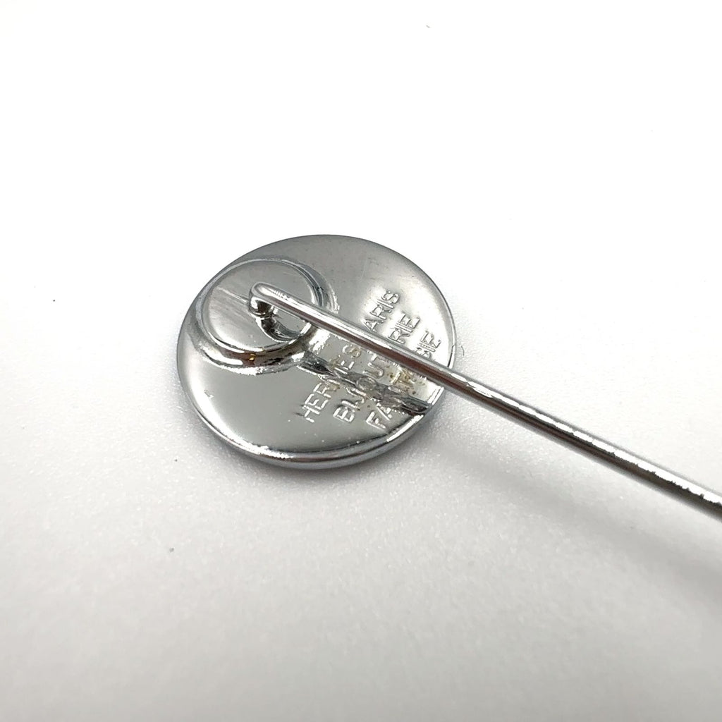 Hermes Series Metal Silver Pin Brooch — view 3