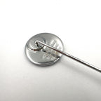 Hermes Series Metal Silver Pin Brooch — view 3