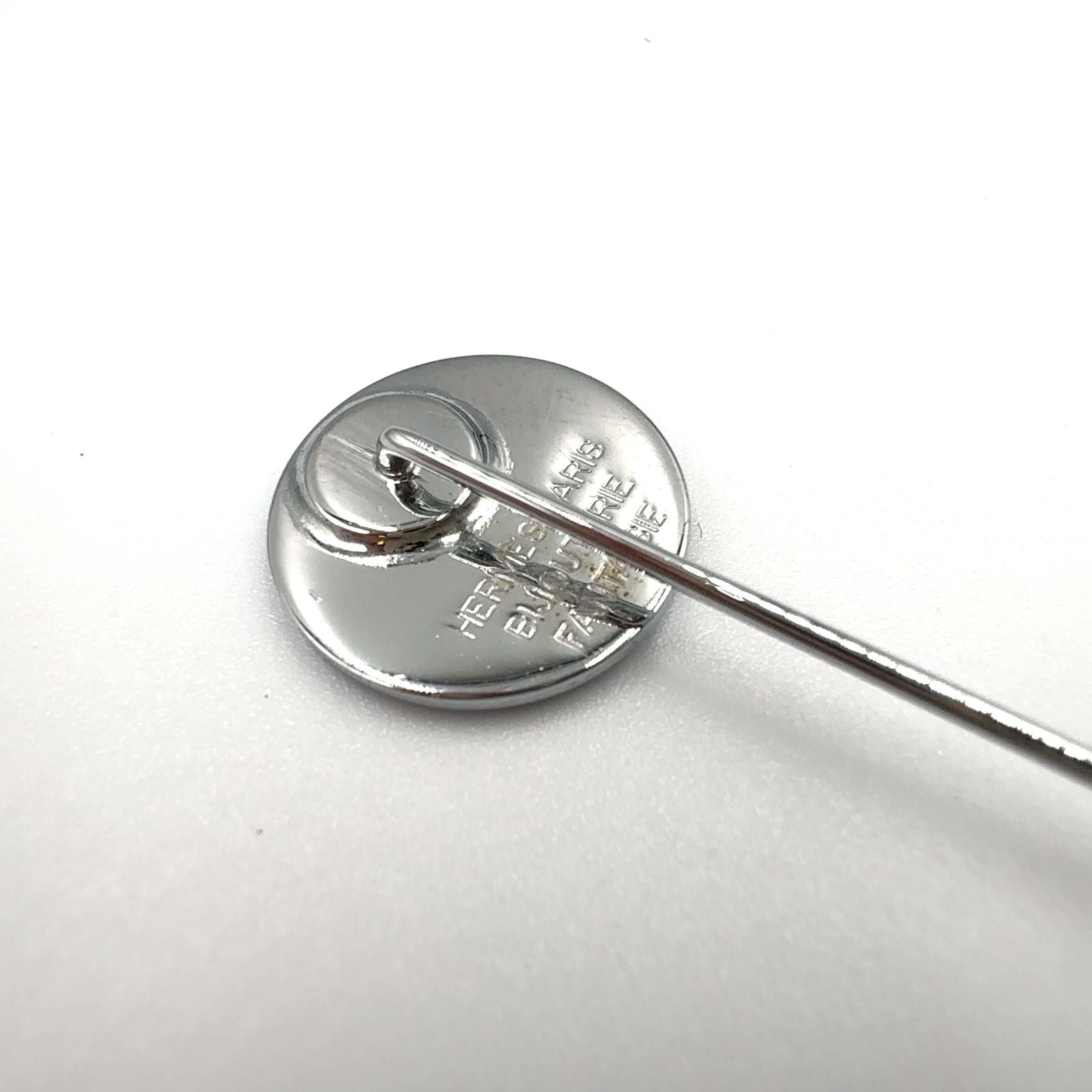 Hermes Series Metal Silver Pin Brooch — view 3