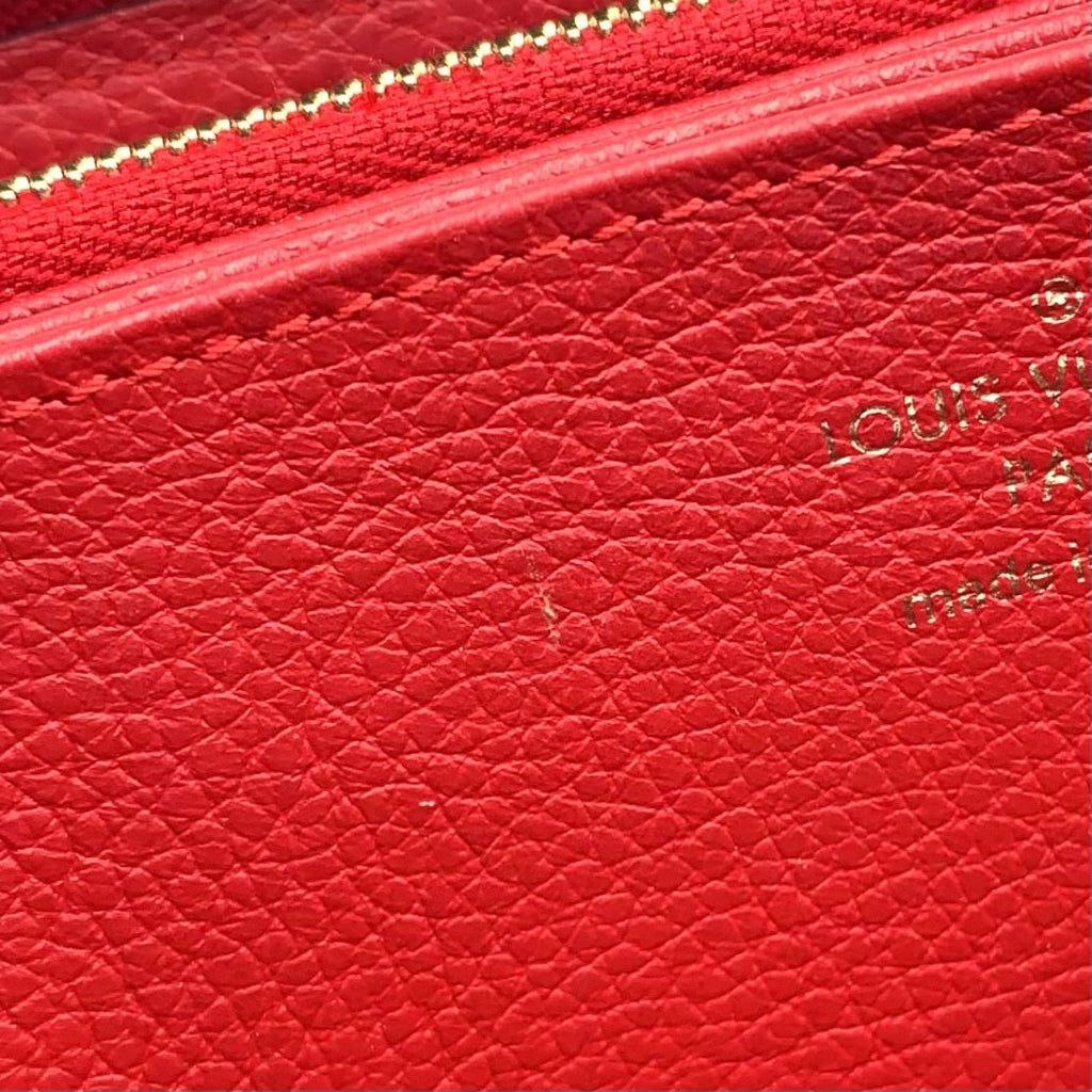 Louis Vuitton Zippy Wallet Monogram Empreinte Orian Leather Red Round Gold — view 5