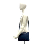 Prada Triangle Logo Nylon Saffiano Leather Mini Shoulder Bag Pochette Crossbody — view 2