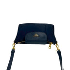 Prada Triangle Logo Nylon Saffiano Leather Mini Shoulder Bag Pochette Crossbody — view 4
