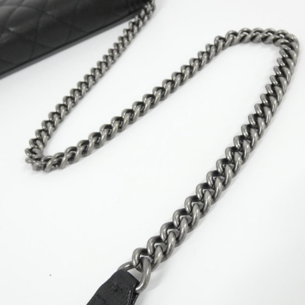 Chanel Line Chain Shoulder Bag Black — view 6