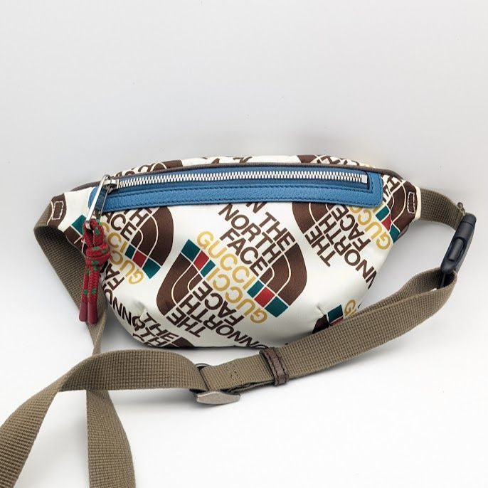 Gucci North Face Collaboration Nylon Logo Multicolor Belt Bag Waist Pouch