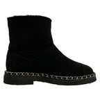 Chanel Short Boots 36 C Black Chain Shearling — view 2
