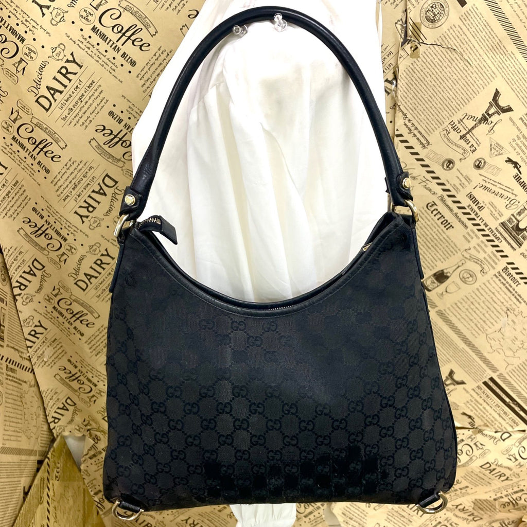 Gucci Abbey Shoulder Bag GG Canvas Black — view 2