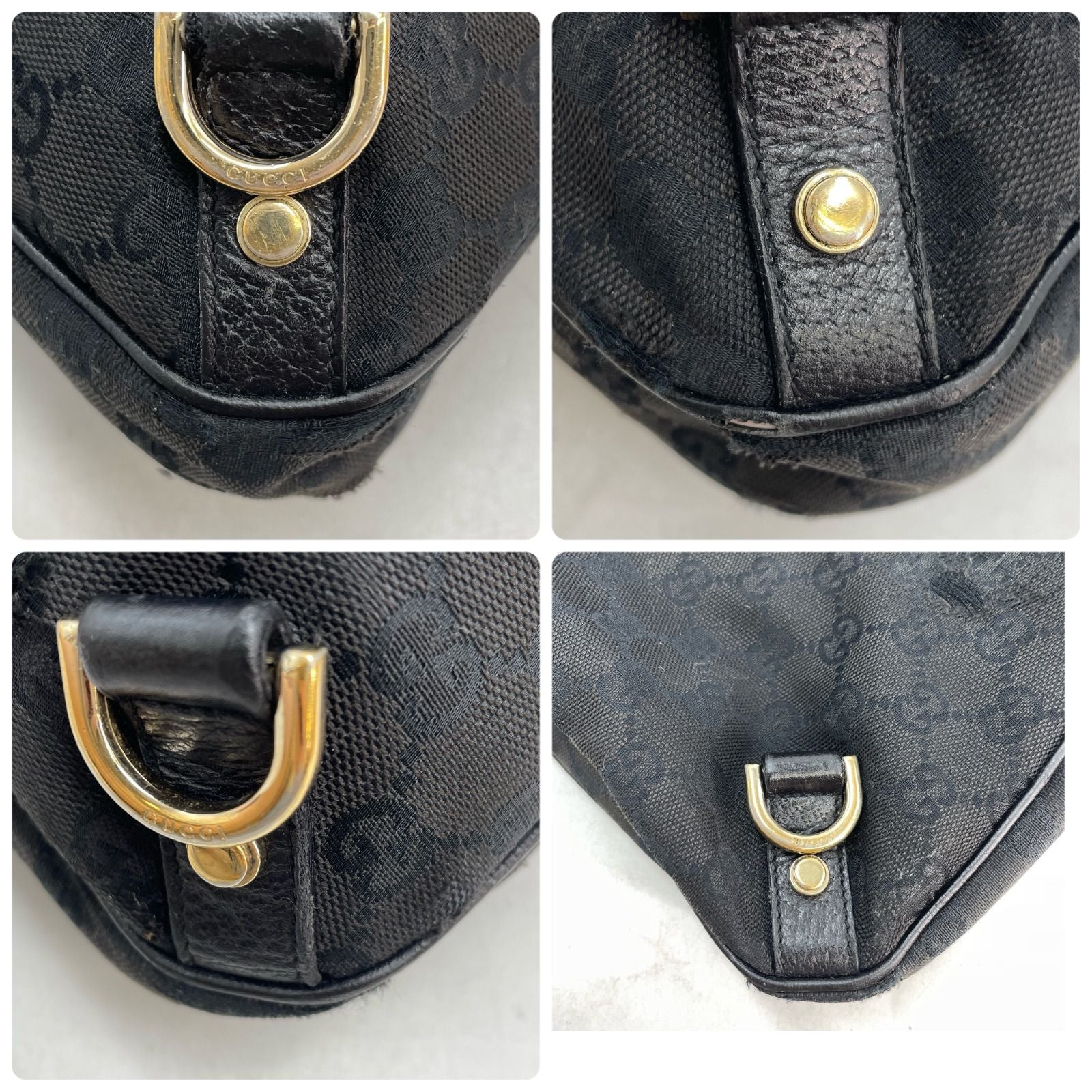 Gucci Abbey Shoulder Bag GG Canvas Black — view 8