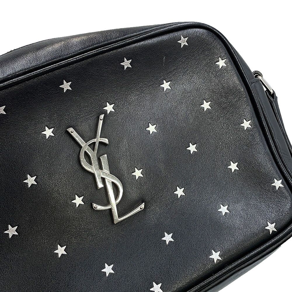 Saint Laurent Paris Shoulder Bag Star le Leather Black — view 6
