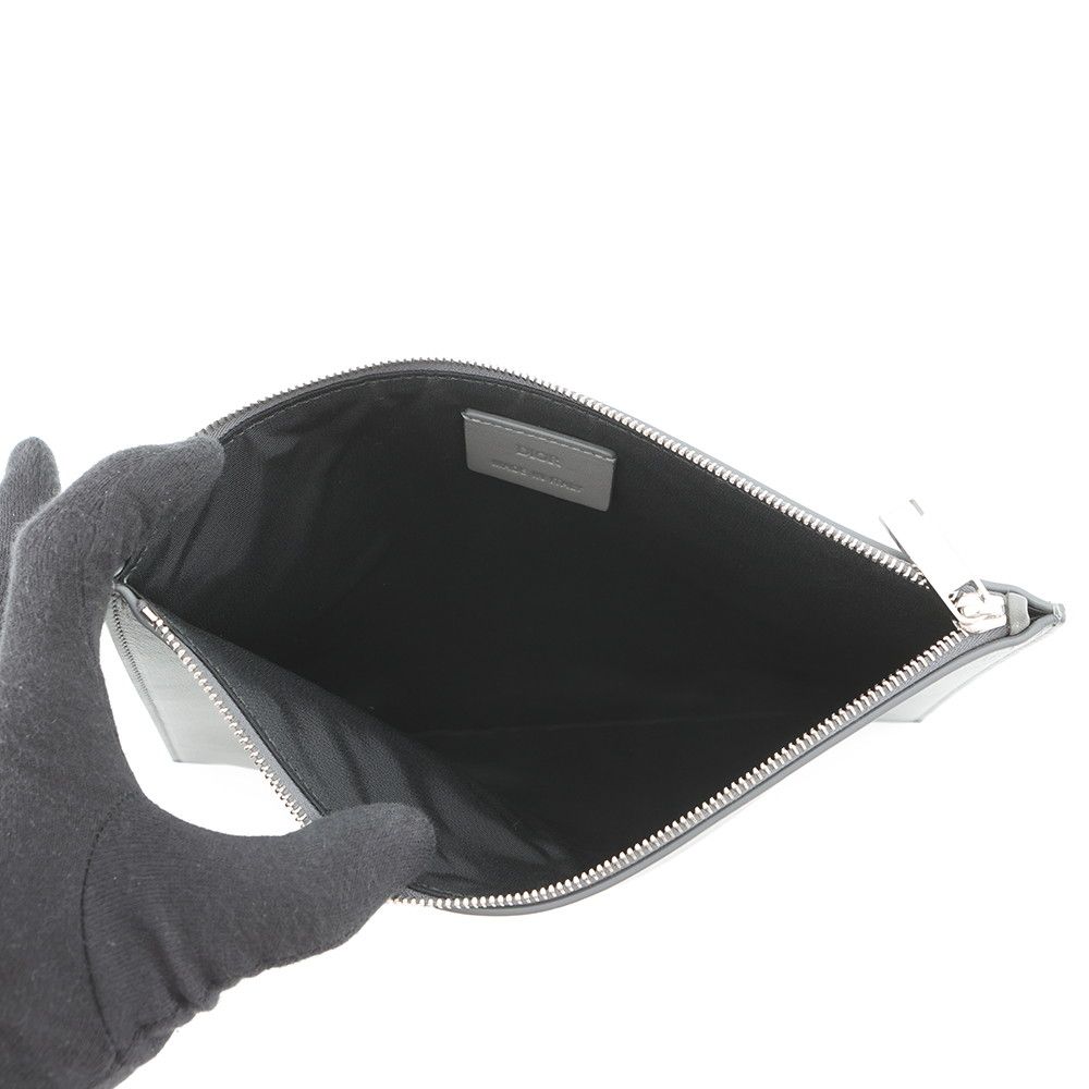 Dior Clutch Leather Gray — view 5