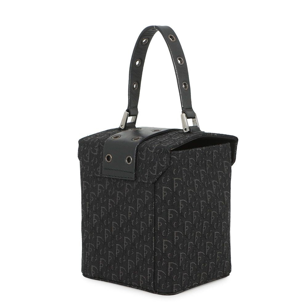Dior Handbag Oblique Classic Chic Vanity Bag Canvas Trotter Black — view 2
