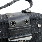 Dior Handbag Oblique Classic Chic Vanity Bag Canvas Trotter Black — view 6