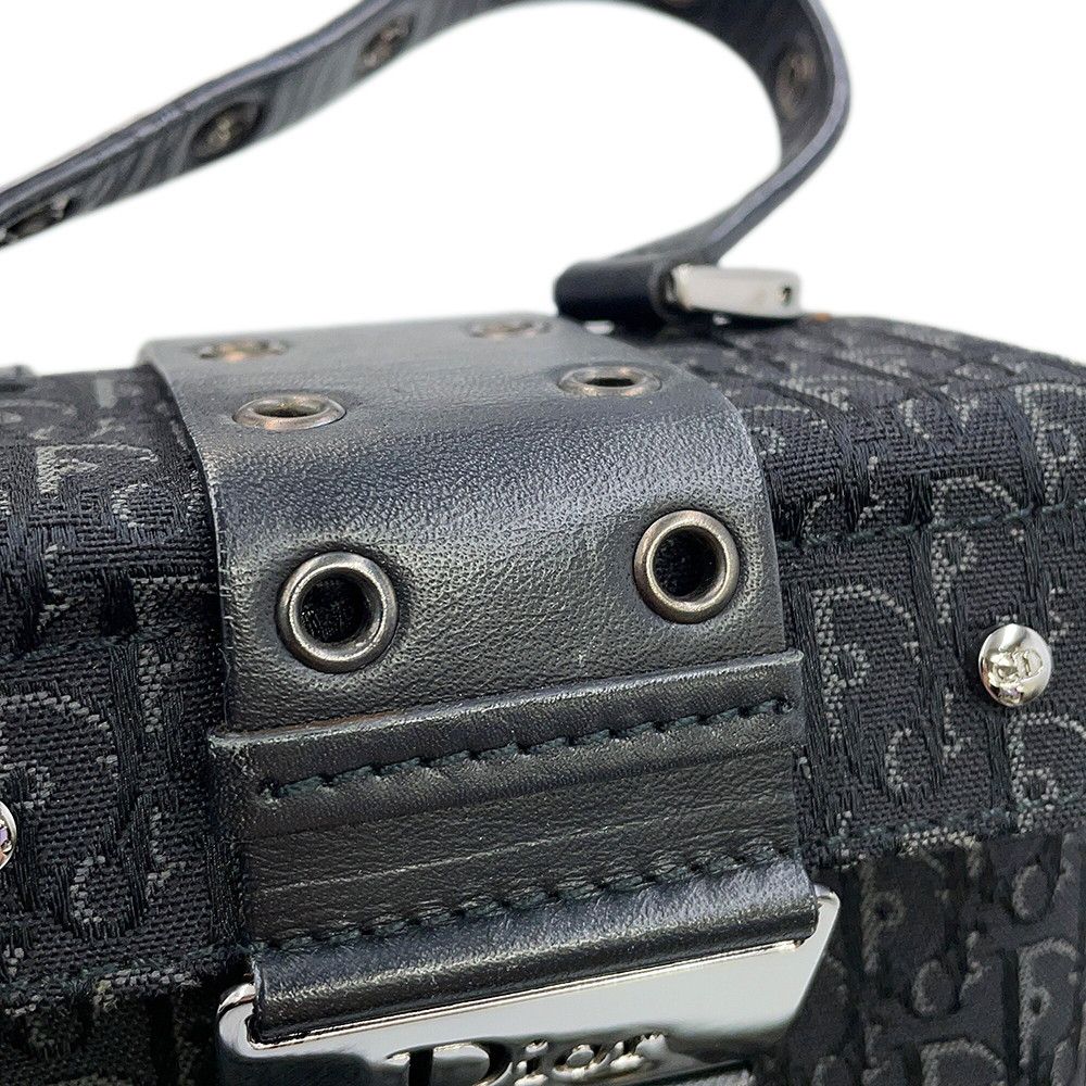 Dior Handbag Oblique Classic Chic Vanity Bag Canvas Trotter Black — view 6