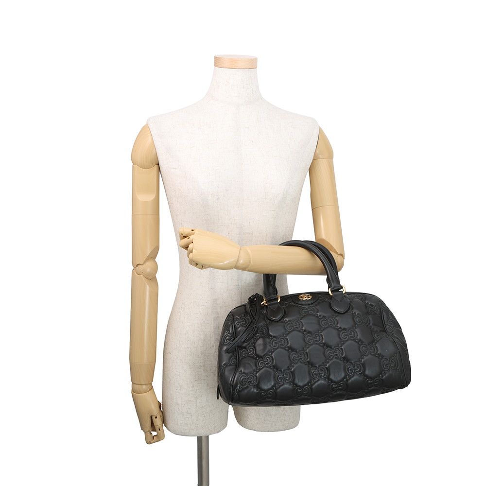Gucci GG Matelasse Leather 2-Way Shoulder Bag Black — view 6