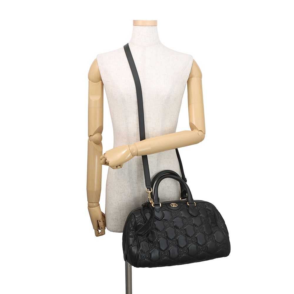 Gucci GG Matelasse Leather 2-Way Shoulder Bag Black — view 5
