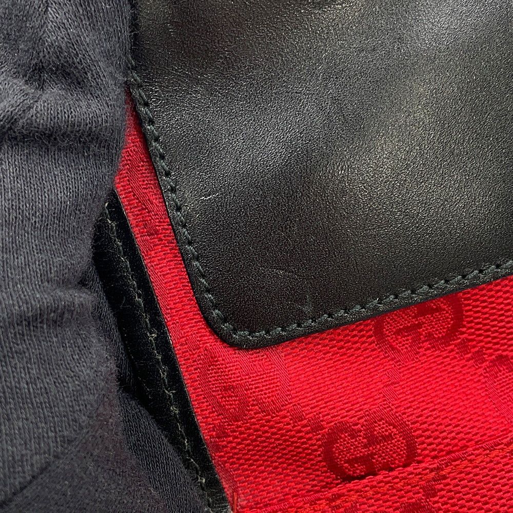 Gucci Shoulder Bag GG Canvas Leather Black — view 8