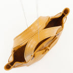 Chanel CC Logo Drawstring Caviar Leather Camel Tote — view 5