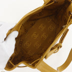 Chanel CC Logo Drawstring Caviar Leather Camel Tote — view 6