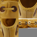Chanel CC Logo Drawstring Caviar Leather Camel Tote — view 9