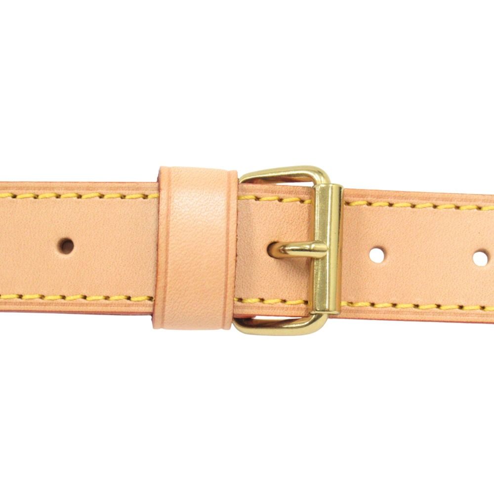 Louis Vuitton Shoulder Strap Leather Gold Beige — view 3