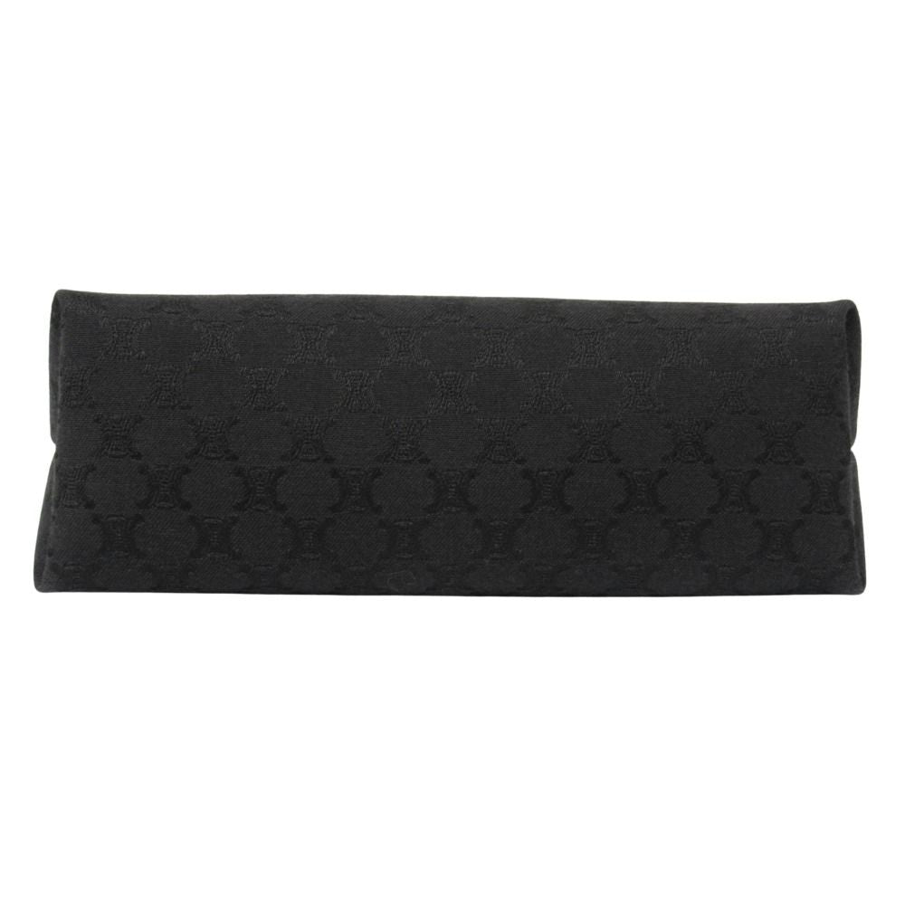 Celine Macadam Pattern Pouch Case Canvas Vintage Black — view 4