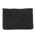 Celine Macadam Pattern Pouch Case Canvas Vintage Black