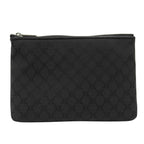 Celine Macadam Pattern Pouch Case Canvas Vintage Black