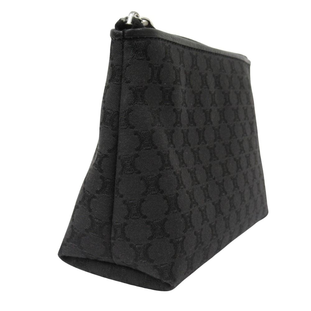 Celine Macadam Pattern Pouch Case Canvas Vintage Black — view 3