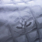 Chanel New Travel Line MM Tote CC Logo Nylon Jacquard Vintage Black — view 6