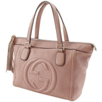 Gucci Soho GG Tassel Calf Pink Tote — view 2