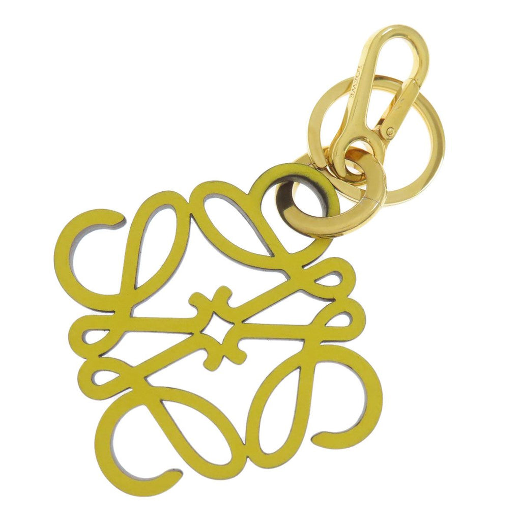 Loewe Charm Anagram Key Holder Metal Leather