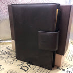 Gucci Notebook Agenda 6 Leather Brown Note Cover Schedule Business