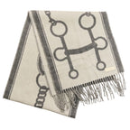 Hermes Molle Cashmere Scarf Shawl Gray Yvoire