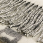 Hermes Molle Cashmere Scarf Shawl Gray Yvoire — view 7