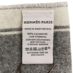 Hermes Molle Cashmere Scarf Shawl Gray Yvoire — view 8